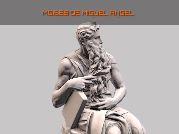 (Moisés de Miguel Ángel) Escultura modelo de la asignatura "fundamentos del dibujo",  grado en Bellas Artes. 