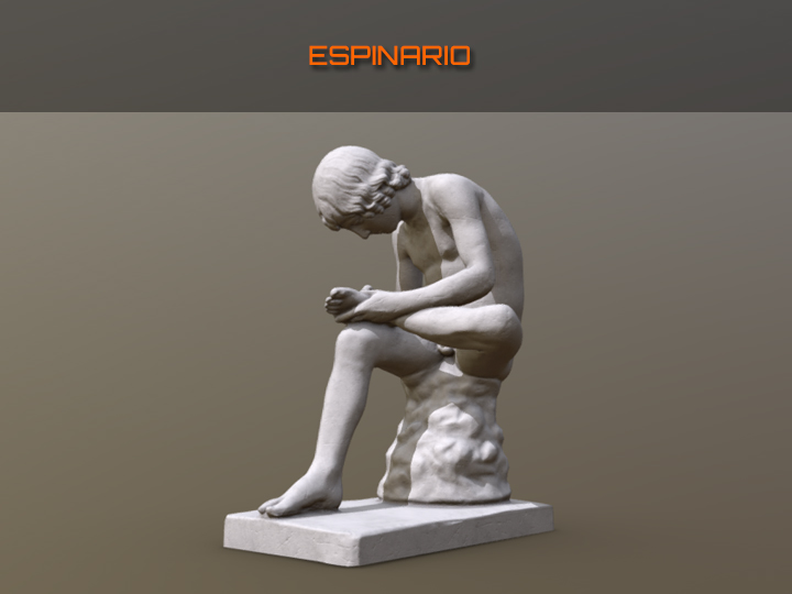 Espinario, Escultura modelo de la asignatura "fundamentos del dibujo",  grado en Bellas Artes. 