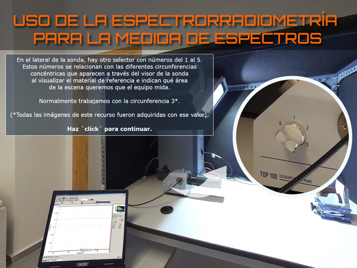 Realidad Virtual en el uso de la espectrorradiometría para la medida de espectros
